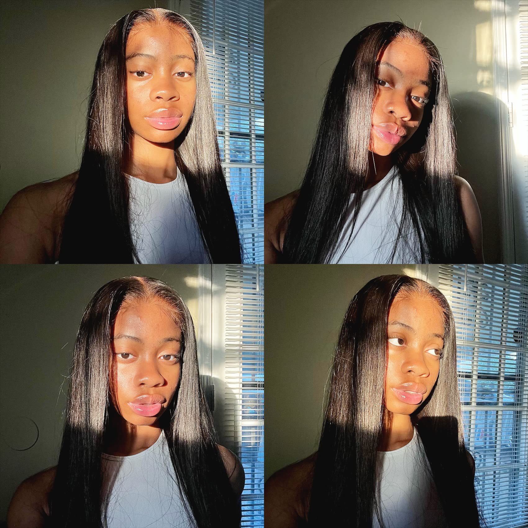 26Inch Straight Glueless Human Hair Wigs with 4X6 HD Lace Front - Pre Cut, Pre Plucked, Invisible & Comfortable for Women - Perfect for Daily Wear, Cosplay, and Quick Styling - OQ Hair Beginner Friendly Wig