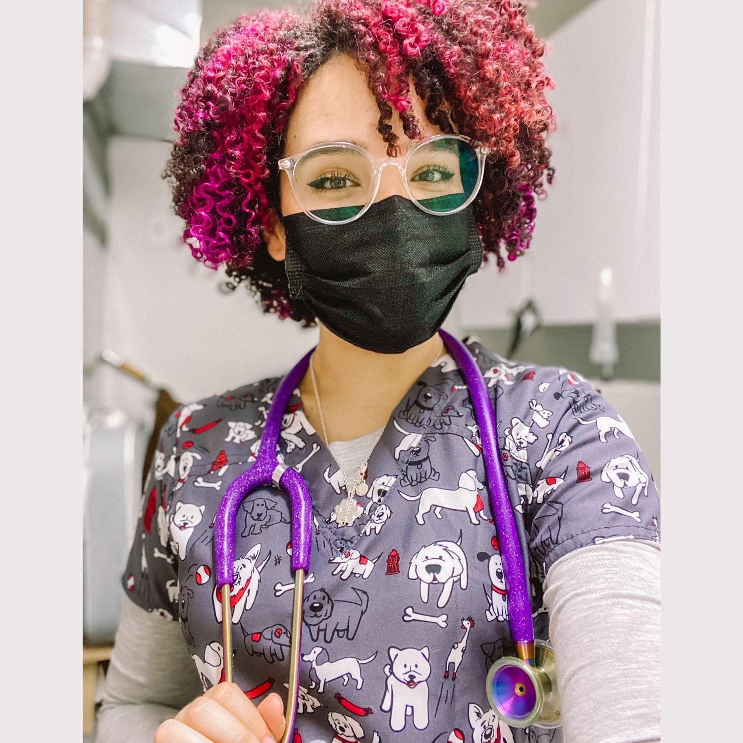 ProCardial® Titanium Cardiology Stethoscope - Purple Glitter/Kaleidoscope Design | Premium Medical Stethoscope for Doctors, Nurses & Healthcare Professionals | Ideal for Cardiac Exams, Patient Monitoring & Clinical Use