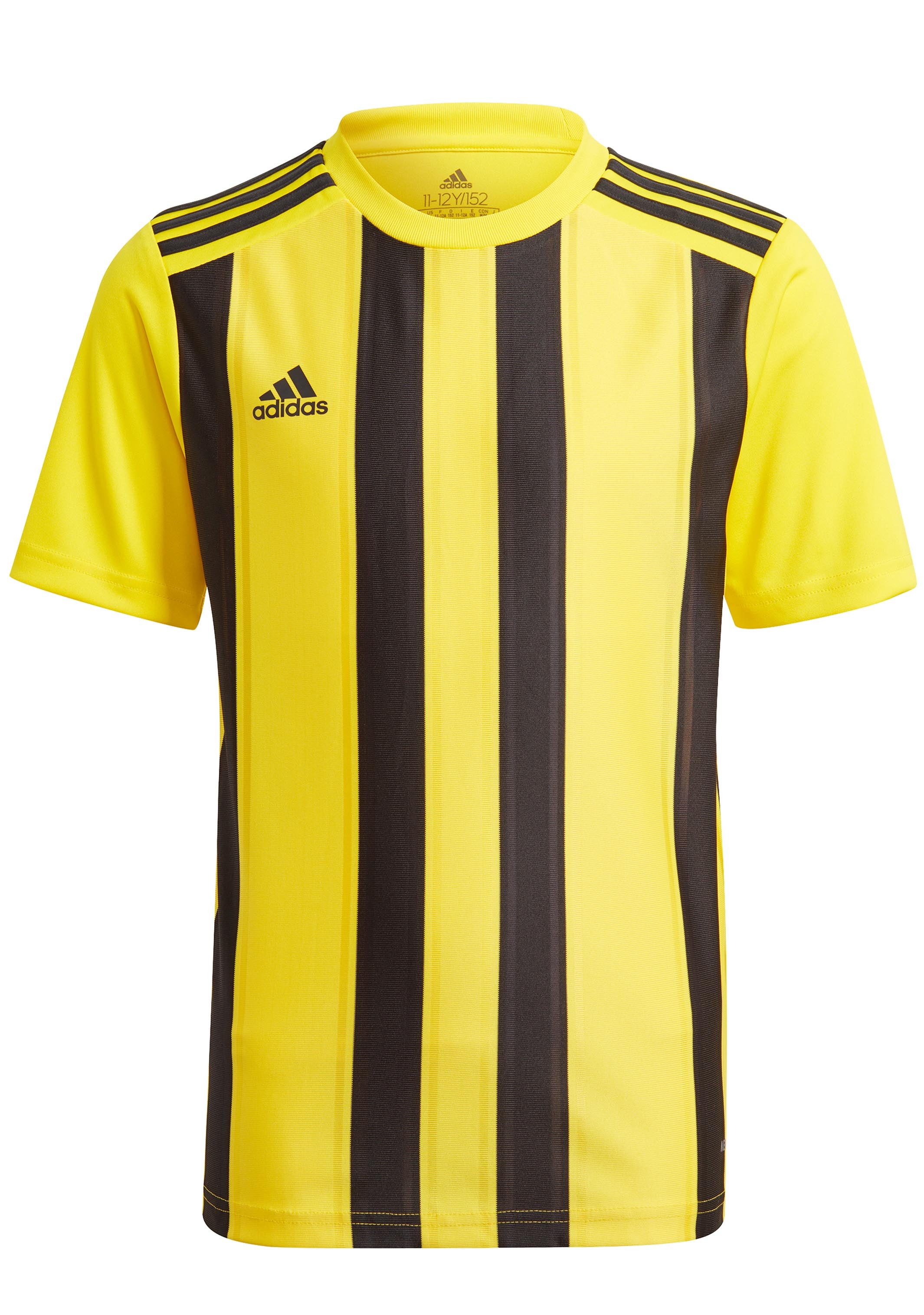 Adidas Youth Striped 21 Soccer Jersey - Yellow & Black - Lightweight Breathable Football Shirt for Kids | Perfect for Training, Matches & Fan Wear