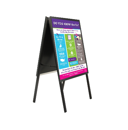 12x24 A-Frame Sign Holder with Security Screws - 1 1/4