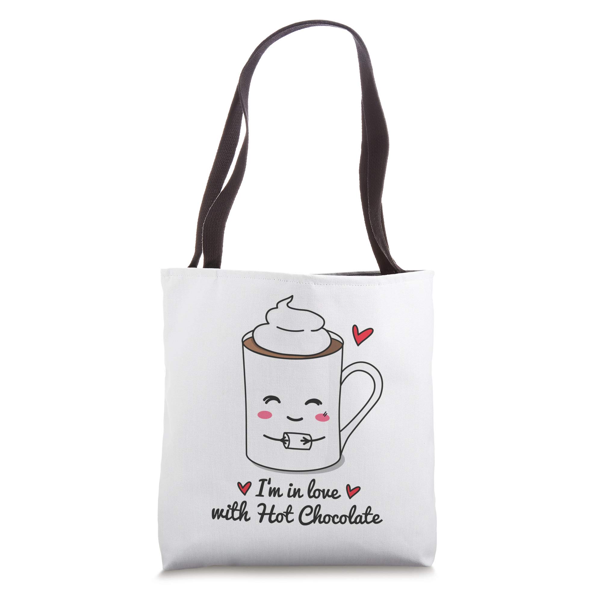 Hot Chocolate Cocoa Design Tote Bag - Insulated Mug with Marshmallows Print for Coffee Lovers | Perfect for Winter Warmth, Gift Giving & Cozy Home Decor