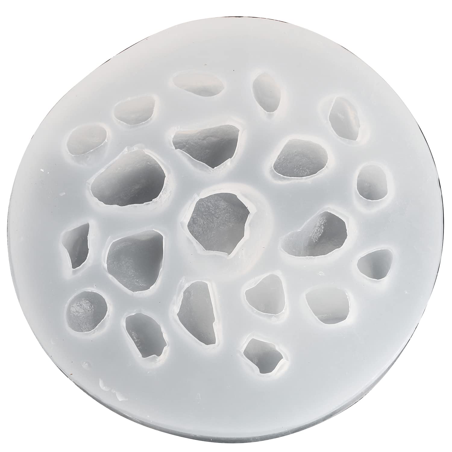 LQ Industrial 20-Cavity Silicone Stone Molds for DIY River Pebble & Irregular Stone Making - Perfect for Concrete, Resin, Plaster Crafts, Garden Decor and Home Improvement Projects