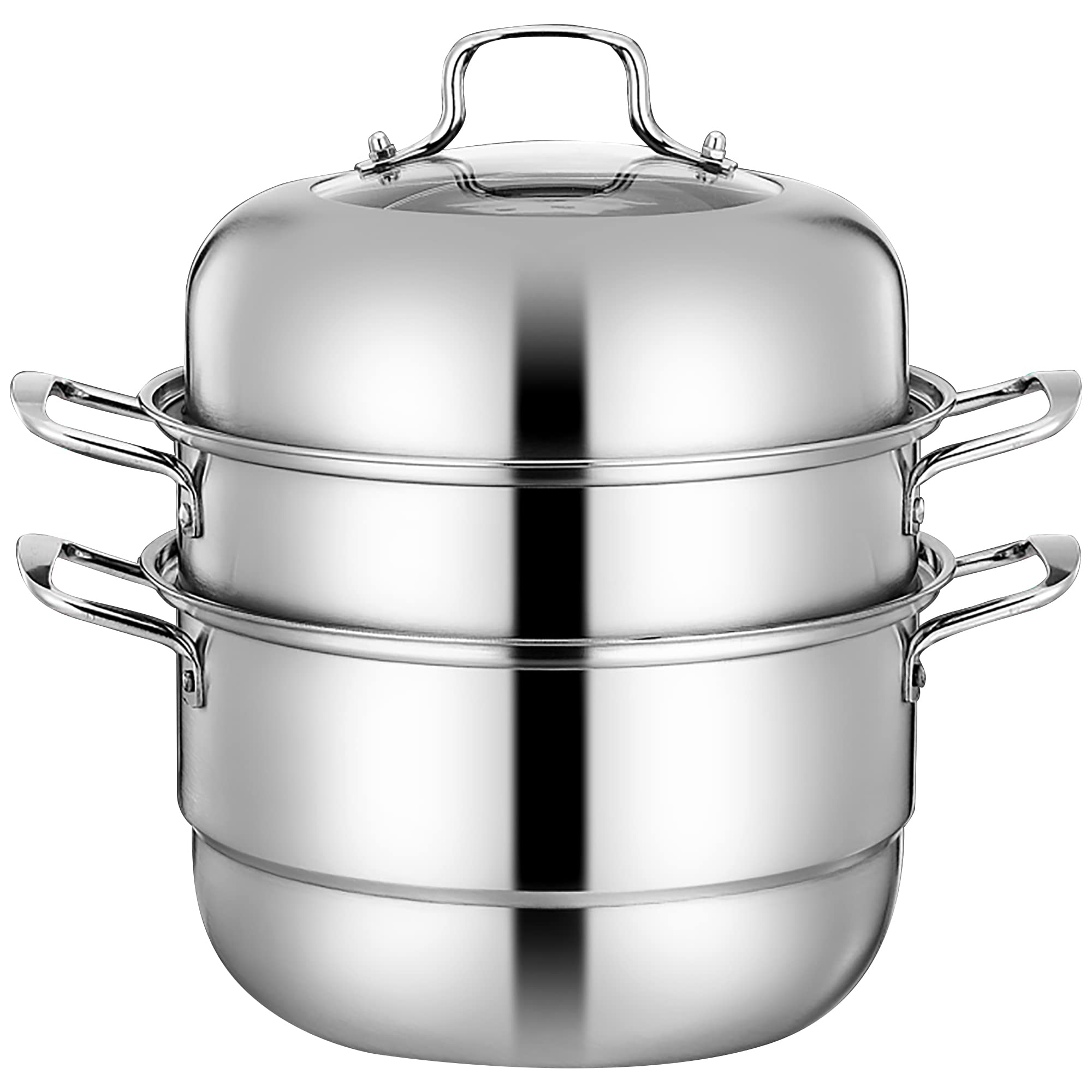 Premium Stainless Steel Steamer Pot for Cooking – 100% High-Grade Material, Works on Gas & Electric Stoves | Perfect Gift for Bakers & Home Chefs | Ideal for Dumplings, Vegetables & Seafood