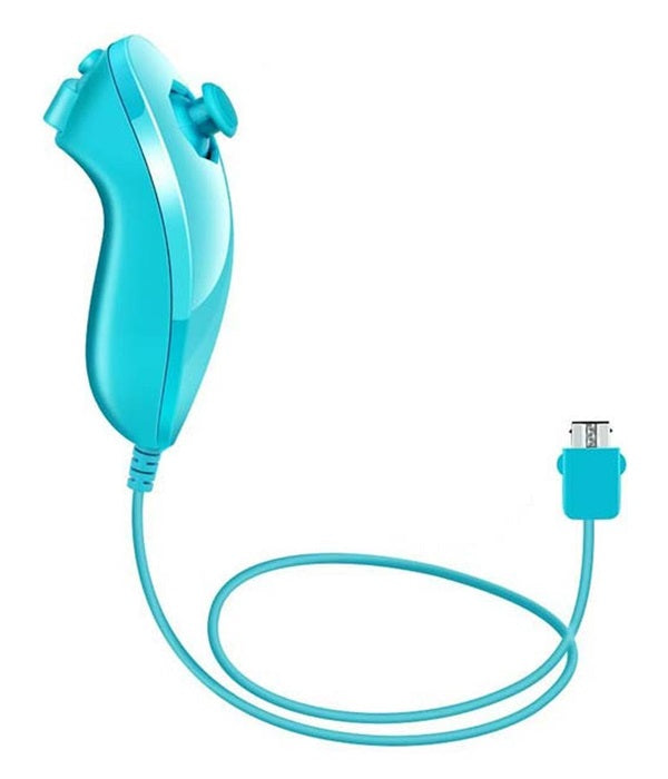 Original Wii Nunchuk Controller - Blue | Compatible with Wii & Wii U | Perfect for Gaming, Fitness & Family Fun