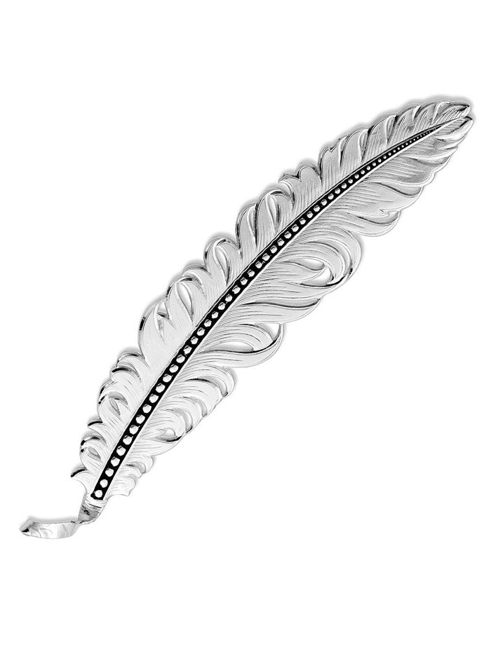 Montana Silversmiths HF4059BK Classic Western Hat Feather - Black & Silver for Cowboy Hats, Costumes & Western Fashion Accessories
