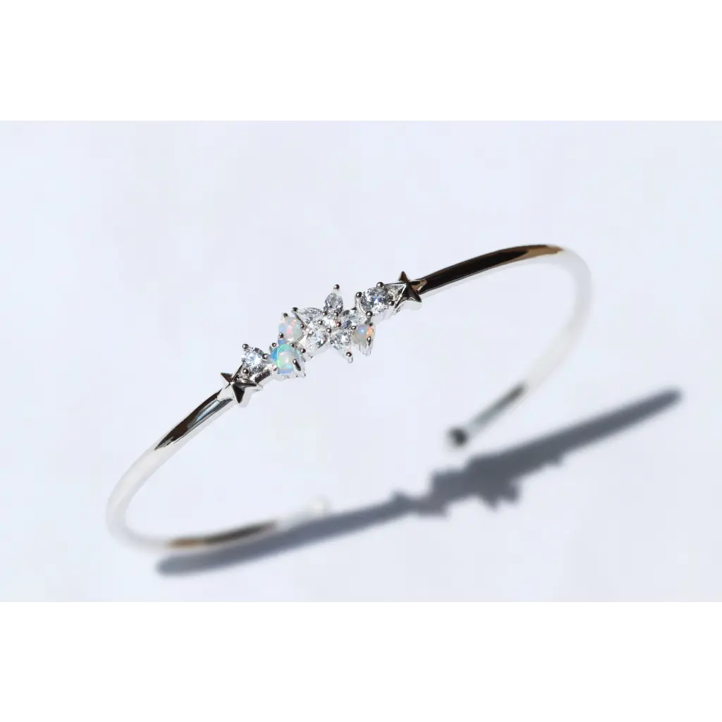 Ophelia Silver Bangles - Elegant Stackable Bracelets for Women, Perfect for Casual Wear, Parties & Gifts