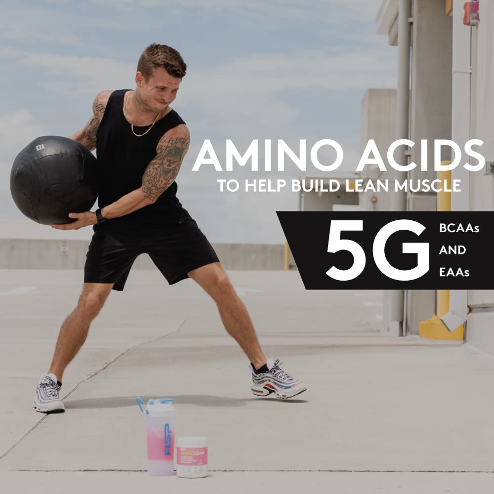 RSP NUTRITION AminoLean Pre Workout Powder - Vegan BCAA Amino Acids with Natural Caffeine for Energy & Weight Management | Preworkout Boost for Men & Women | 30 Servings | Perfect for Gym, Running & Fitness Training