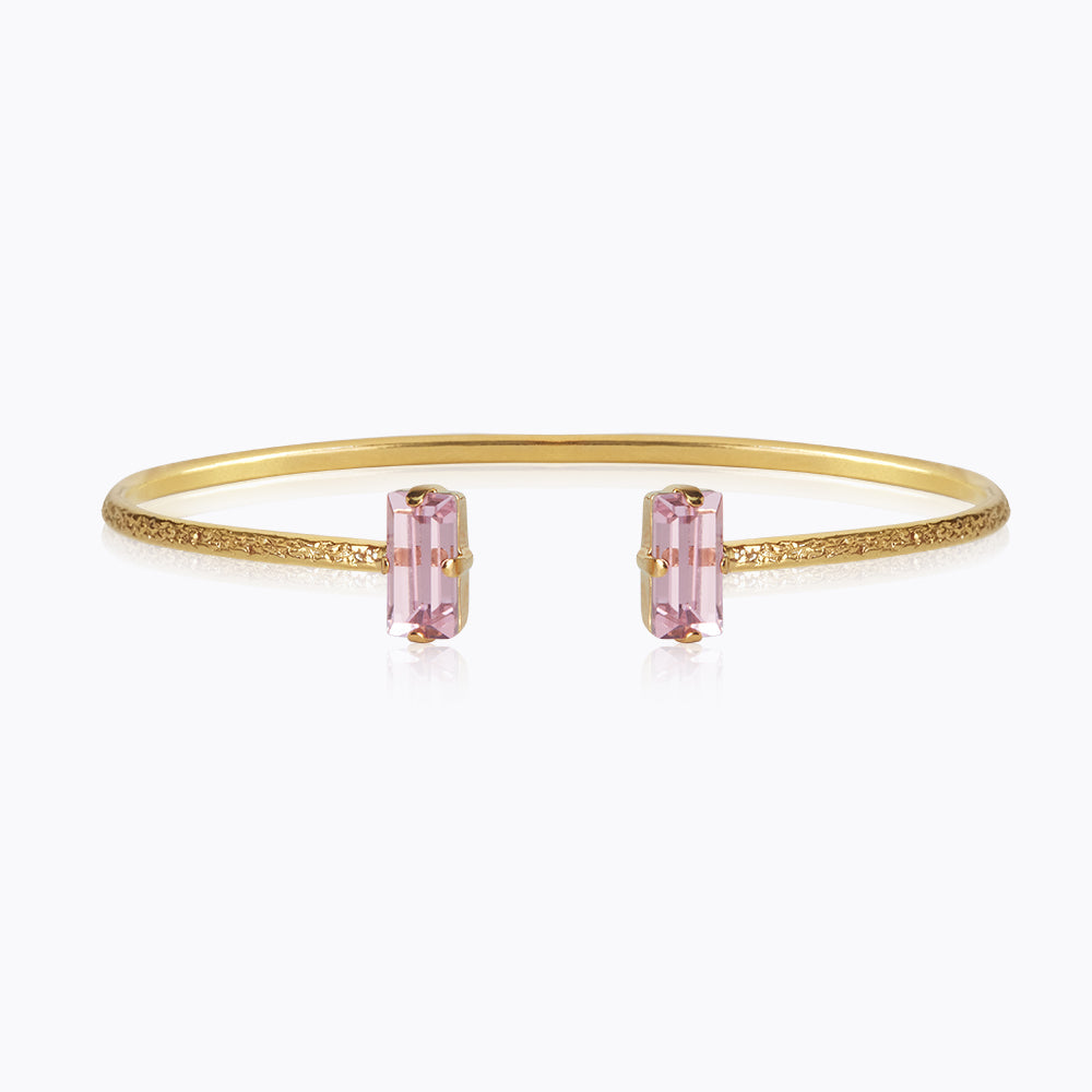 Elegant Baguette Bracelet in Light Rose Gold - Perfect for Weddings, Parties & Everyday Wear