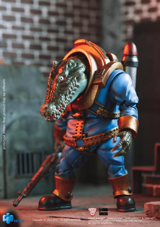 1/18 HIYA 4inch Action Figure - Exquisite Mini Series Judge Dredd Klegg Mercenary Collectible Toy for Display & Play | Perfect for Comic Fans & Collectors
