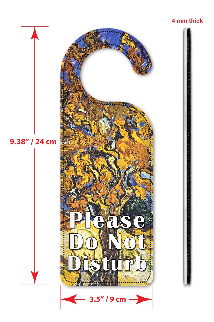 Van Gogh Mulberry Tree Do Not Disturb Door Hanger - Decorative Art Plate for Hotels, Offices & Bedrooms - Perfect Privacy Sign for Spa, Vacation Rental & Home Decor