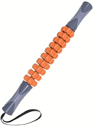 Yo--ga Fitness Relaxation Gear Massage Stick - Portable Muscle Roller with Retractable Handles for Deep Tissue Massage & Pain Relief | Perfect for Yoga, Workout Recovery & Sports Therapy