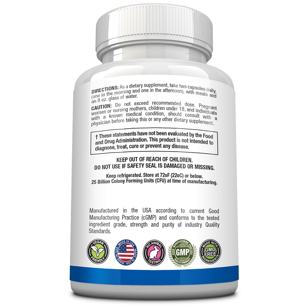 Approved Science Probiotic with Prebiotic - 10 Strains, 25 Billion CFU - 6 Bottles - Vegan Formula for Gut Health & Digestion Support - Ideal for Daily Wellness, Travel & Post-Antibiotic Recovery
