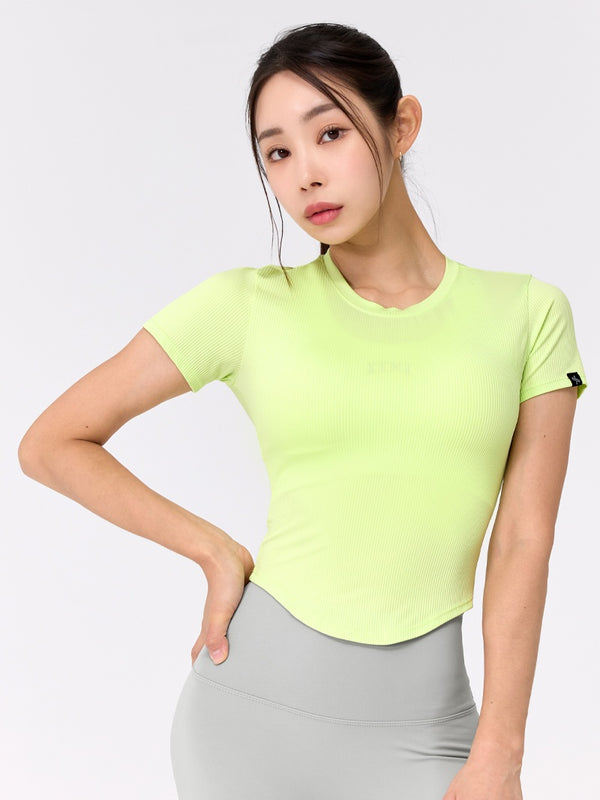 Stylish Ribbed Round Crop Short Sleeve Tops for Women - Perfect for Casual Outfits, Summer Wear & Layering