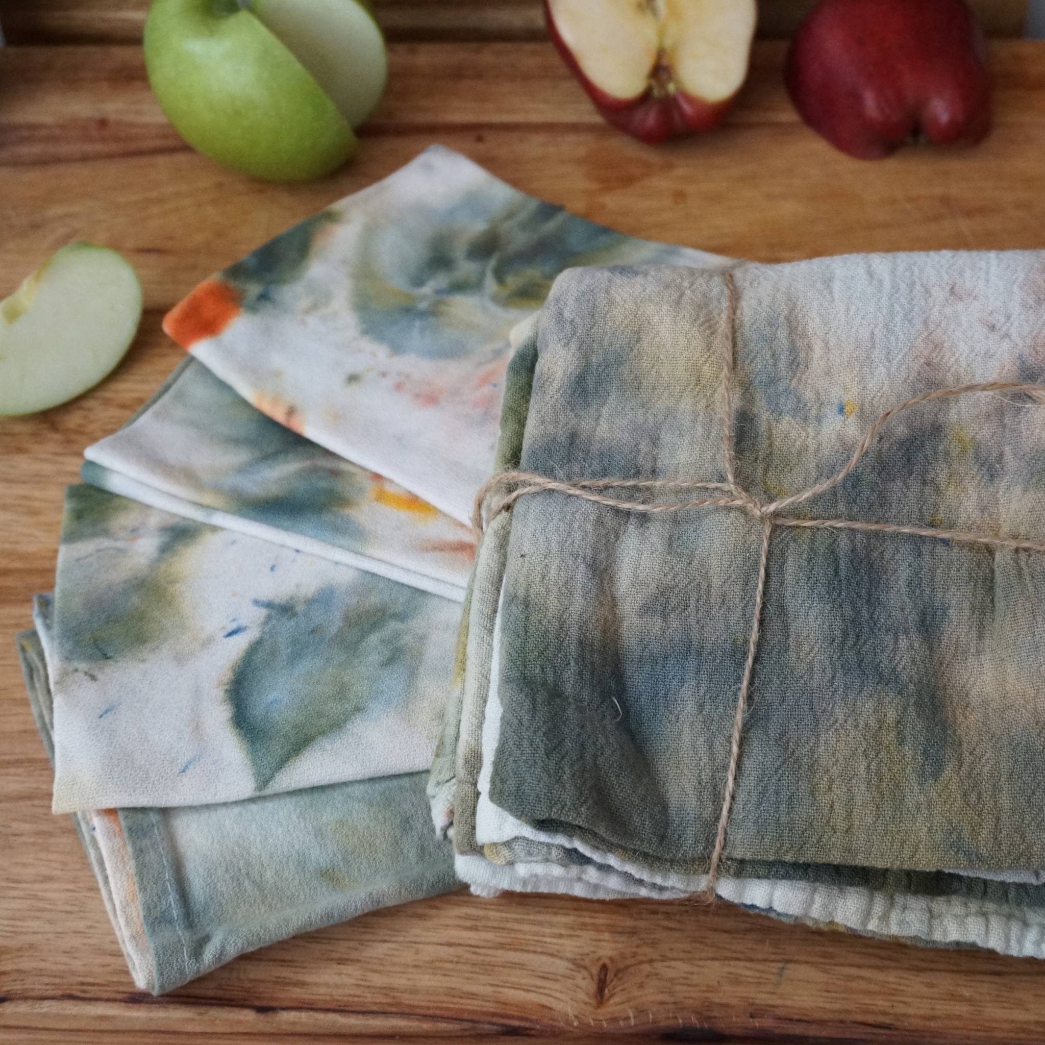 Sweetgrass Dinner Napkins & Tea Towels Gift Set - 12-Piece Linen Set for Elegant Dining, Hostess Gifts & Kitchen Decor