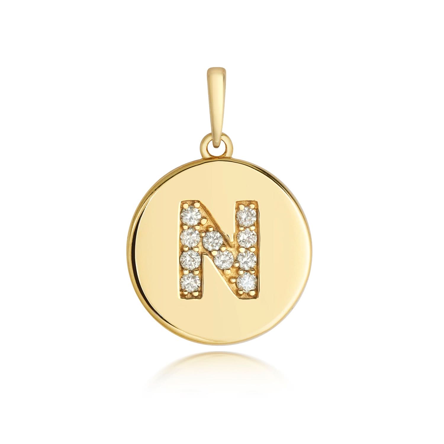 Personalized Diamond Initial Necklace - 14K Solid Gold A-Z Letter Pendant Jewelry for Women - Perfect Gift for Birthday, Anniversary & Valentine's Day