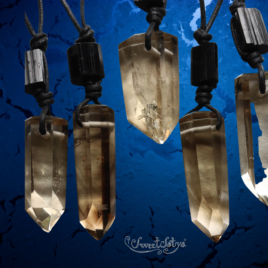 Natural Smoky Quartz Crystal Necklace for Women - Healing Stone Jewelry for Energy Balance & Protection | Perfect for Meditation, Yoga & Spiritual Gifts