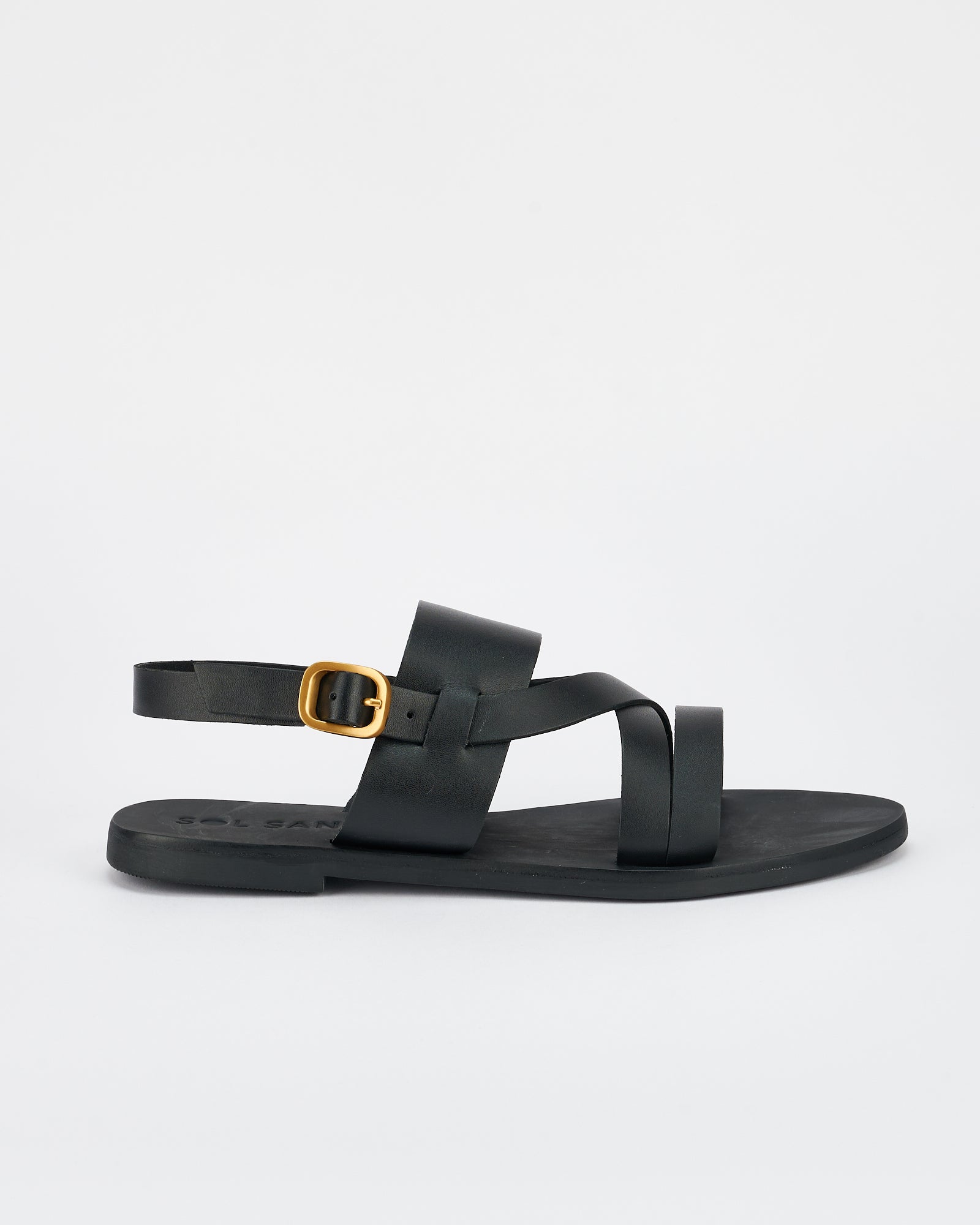 Palermo Sandal for Women - Comfortable Black Leather Sandals with Cushioned Footbed | Perfect for Summer, Beach, and Casual Outings