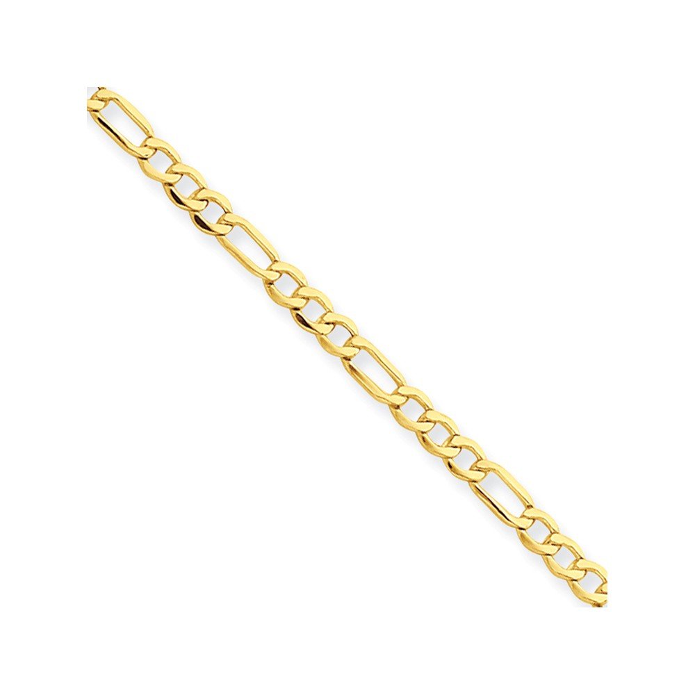 14K Yellow Gold 2.50mm Figaro Chain Anklet - 10 Inch Dainty Ankle Bracelet for Women | Perfect for Beach, Party & Everyday Wear | Diamond2Deal