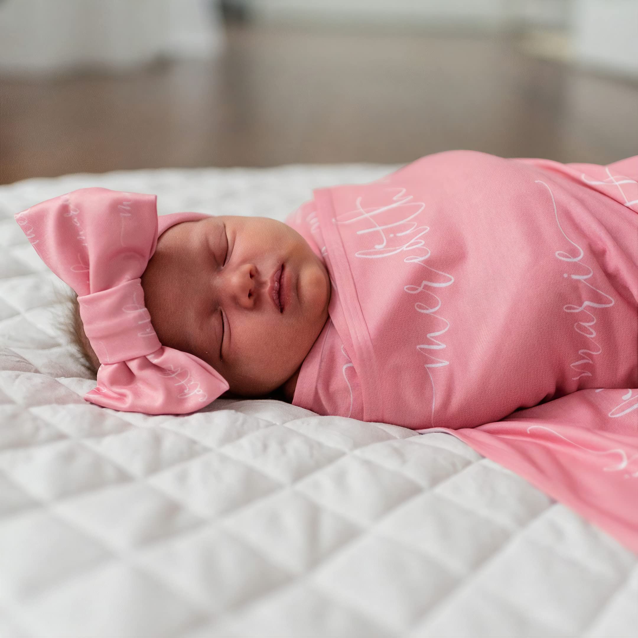 Custom Personalized Name Blanket for Baby, Kids & Adults - Soft Swaddle Blanket for Baby Boy or Girl - Perfect for Nursery, Gift, Travel & Cuddling