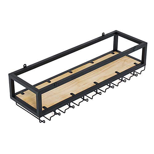 Adjustable Vintage Metal Chain Ceiling Wine Rack - Organize Stemware & Bottle Holder for Kitchen, Bar, Pub or Restaurant - Perfect for Commercial Use & Home Decor