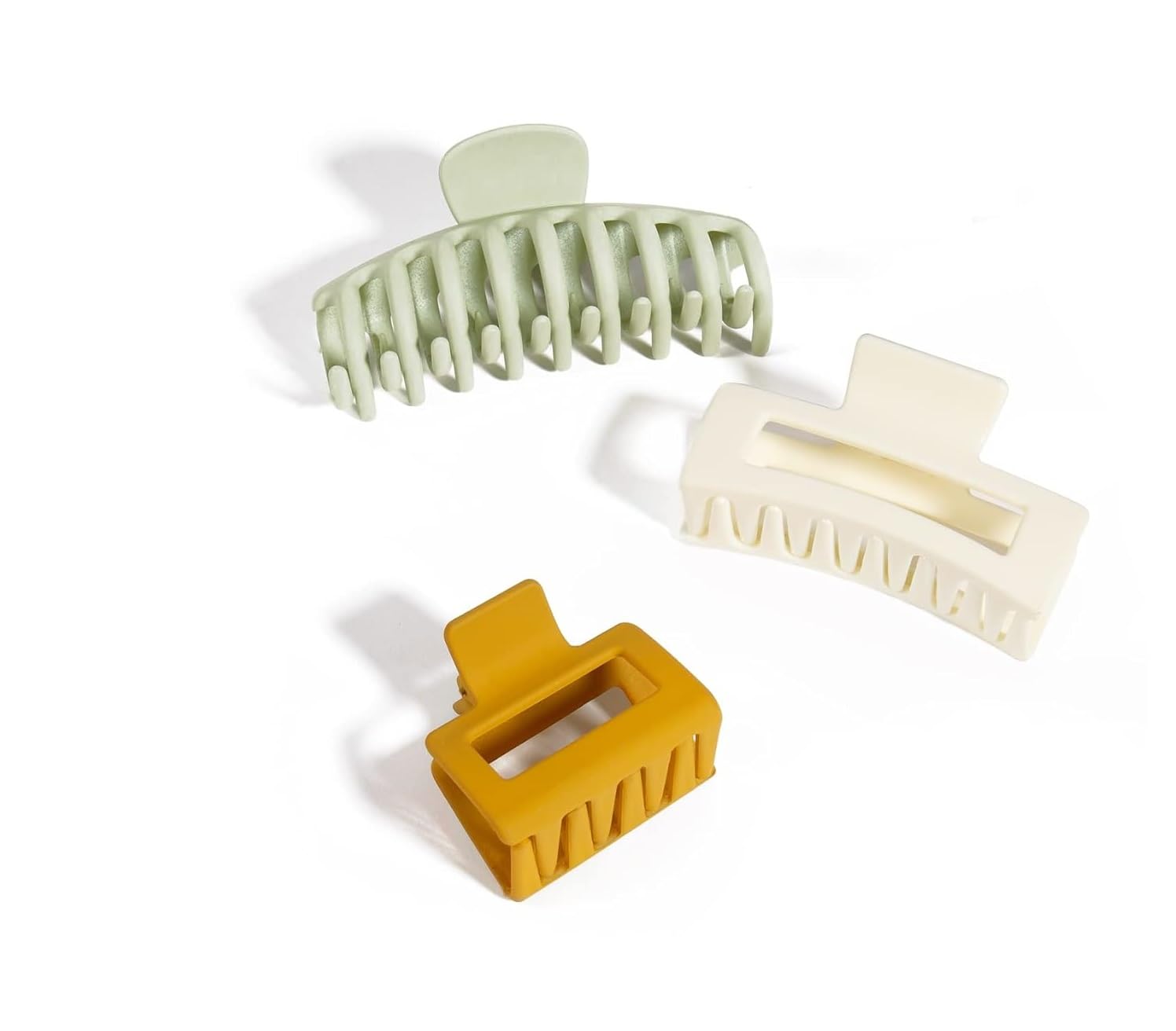 3 Pack Non-Slip Large Claw Hair Clips for Women - Strong Hold Hair Clips for Thin & Thick Hair (90s Retro Style) - Perfect for Updos, Ponytails & Everyday Hairstyles