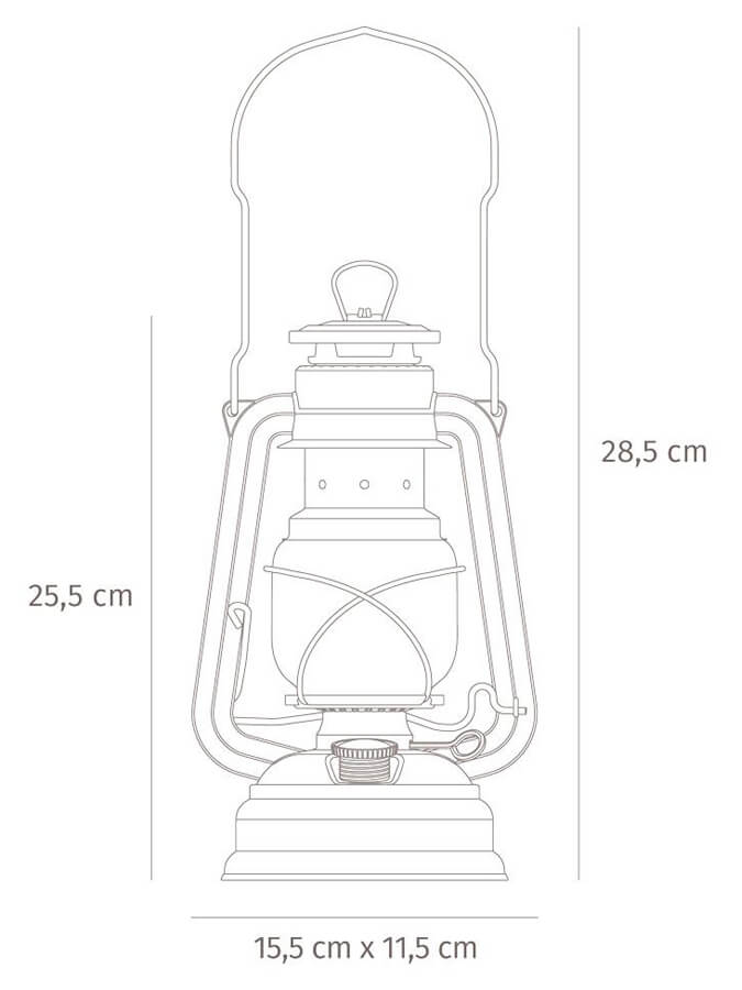 Feuerhand Baby Special 276 Hurricane Lantern - Vintage Outdoor Camping Light for Emergency, Garden, Patio & Power Outages