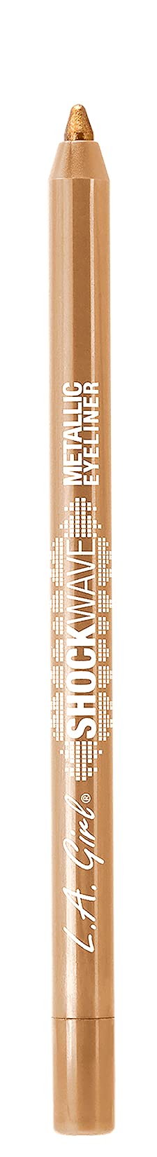L.A GIRL Shockwave Metallic Eyeliner - Gold Medal | Long-Lasting Waterproof Liquid Eye Liner for Dramatic Makeup Looks | Perfect for Parties, Night Out & Special Occasions