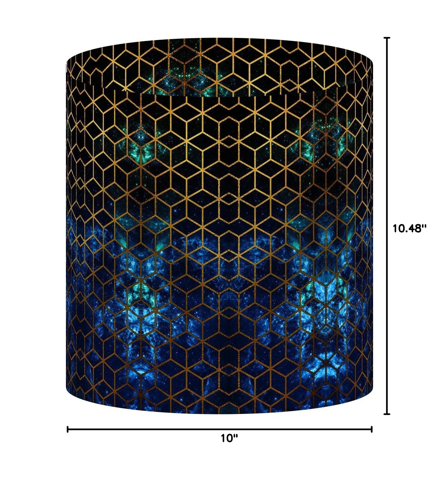 10 Inch Midnight Canvas Table Lamp Shade with Spider Fitting - Classic Desk Lamp Cover for Home Office, Bedroom, and Living Room Decor