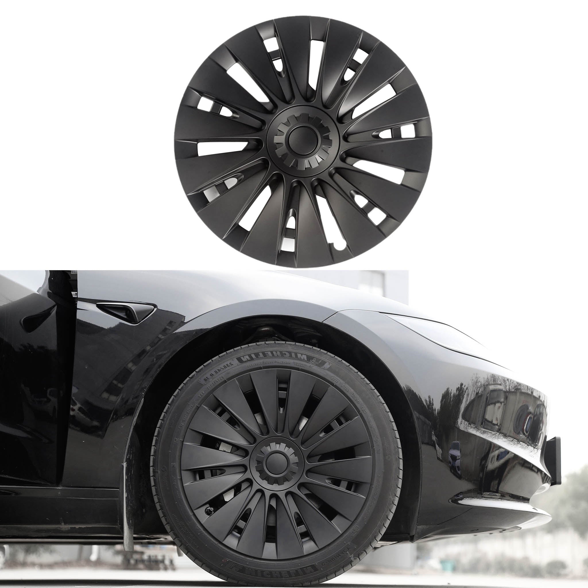 1 PCS Tesla Model 3 Highland 18-Inch Induction Style Wheel Cover Replacement - Perfect for Enhanced Aerodynamics & Stylish Upgrade