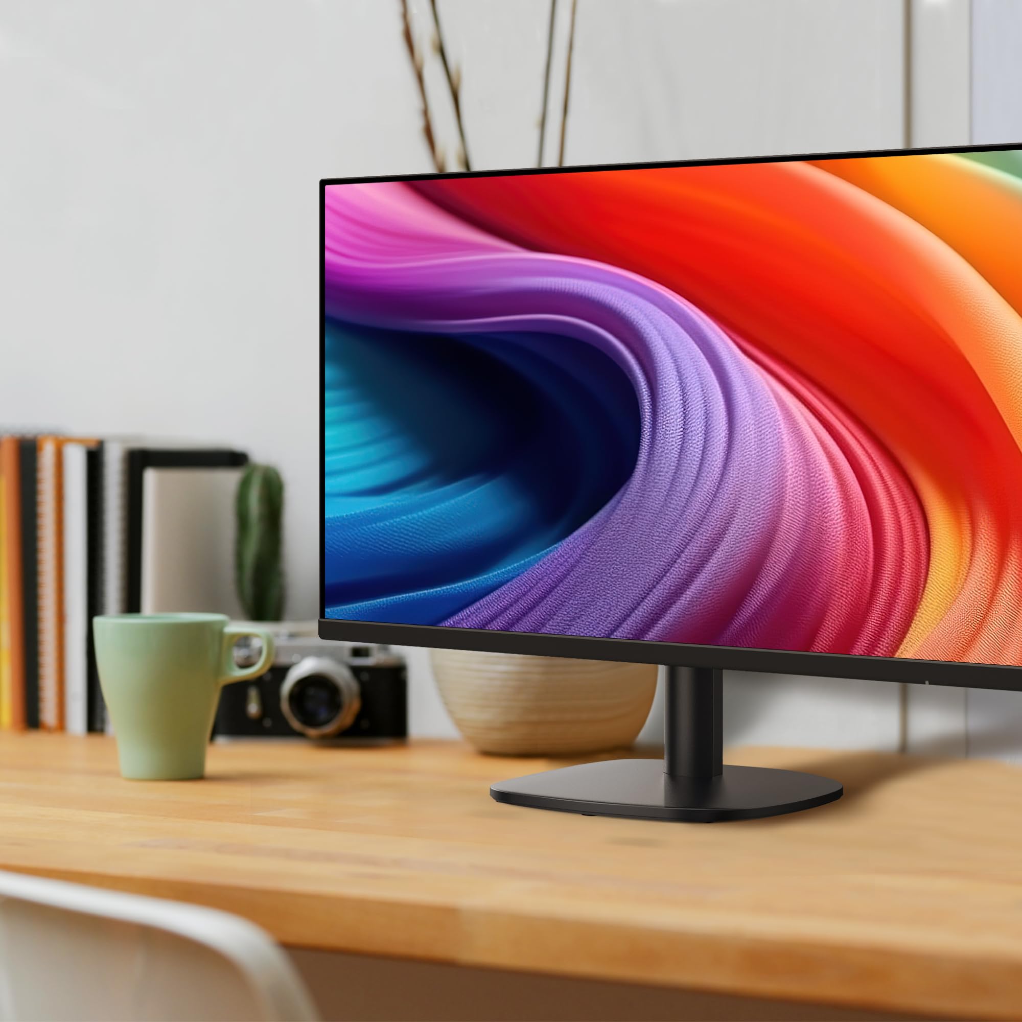 Amazon Basics 24-inch FHD 1080P Monitor with 100Hz Refresh Rate, VESA Mount Compatible, Built-in Speakers - Ideal for Home Office, Gaming & Entertainment (Black)