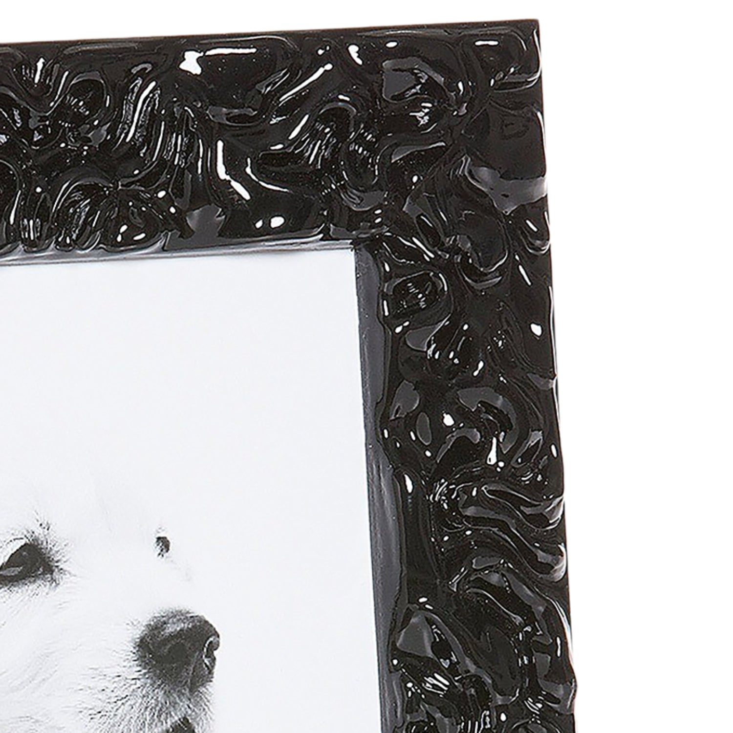 Electric Black Leaf Medium Width Table Top Frame - Elegant Dining & Home Decor for Restaurants, Weddings, and Events