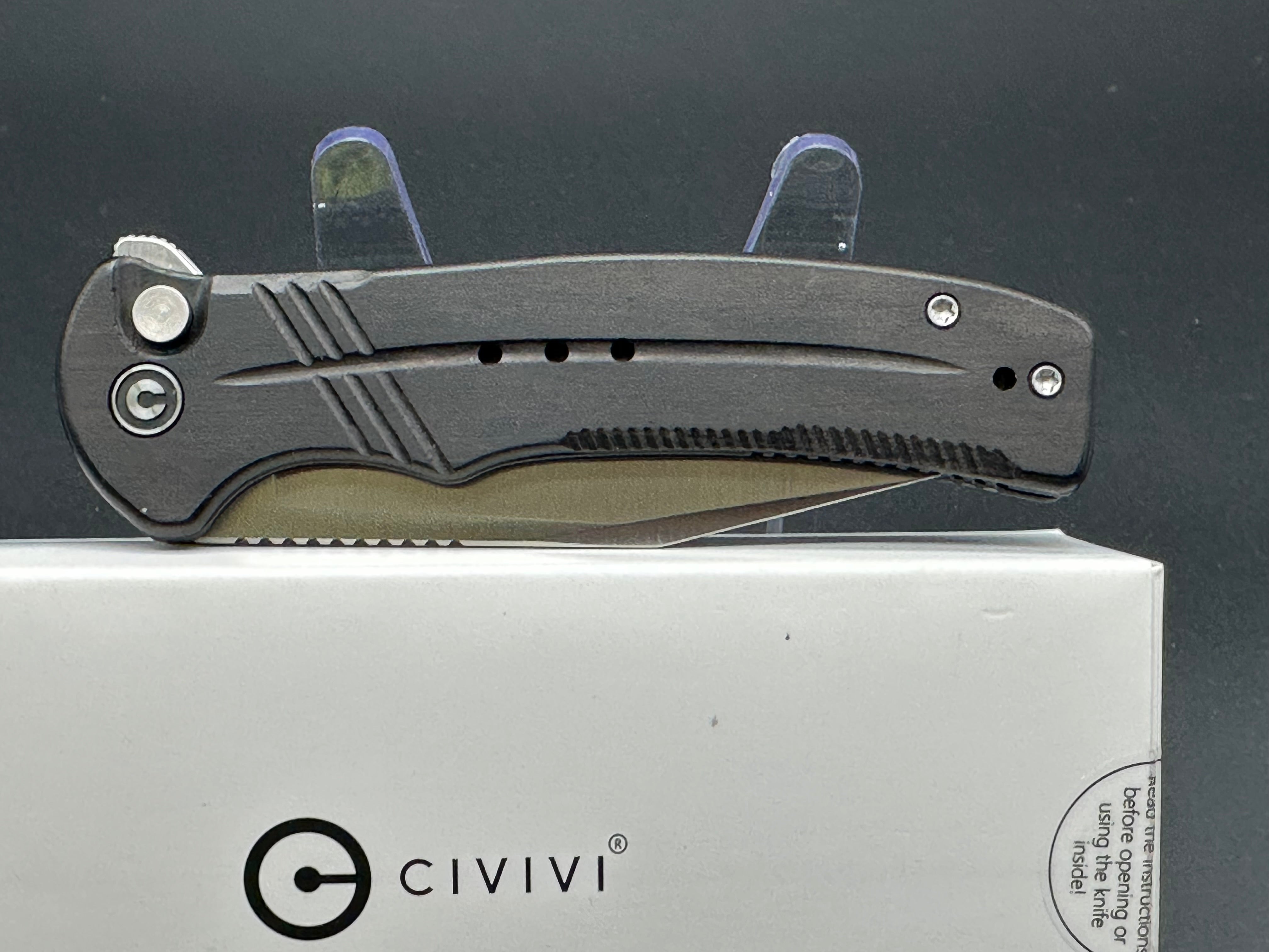 Civivi Cogent C20038F Folding Pocket Knife - EDC Tactical Knife with G10 Handle, D2 Steel Blade for Outdoor, Camping, and Everyday Carry