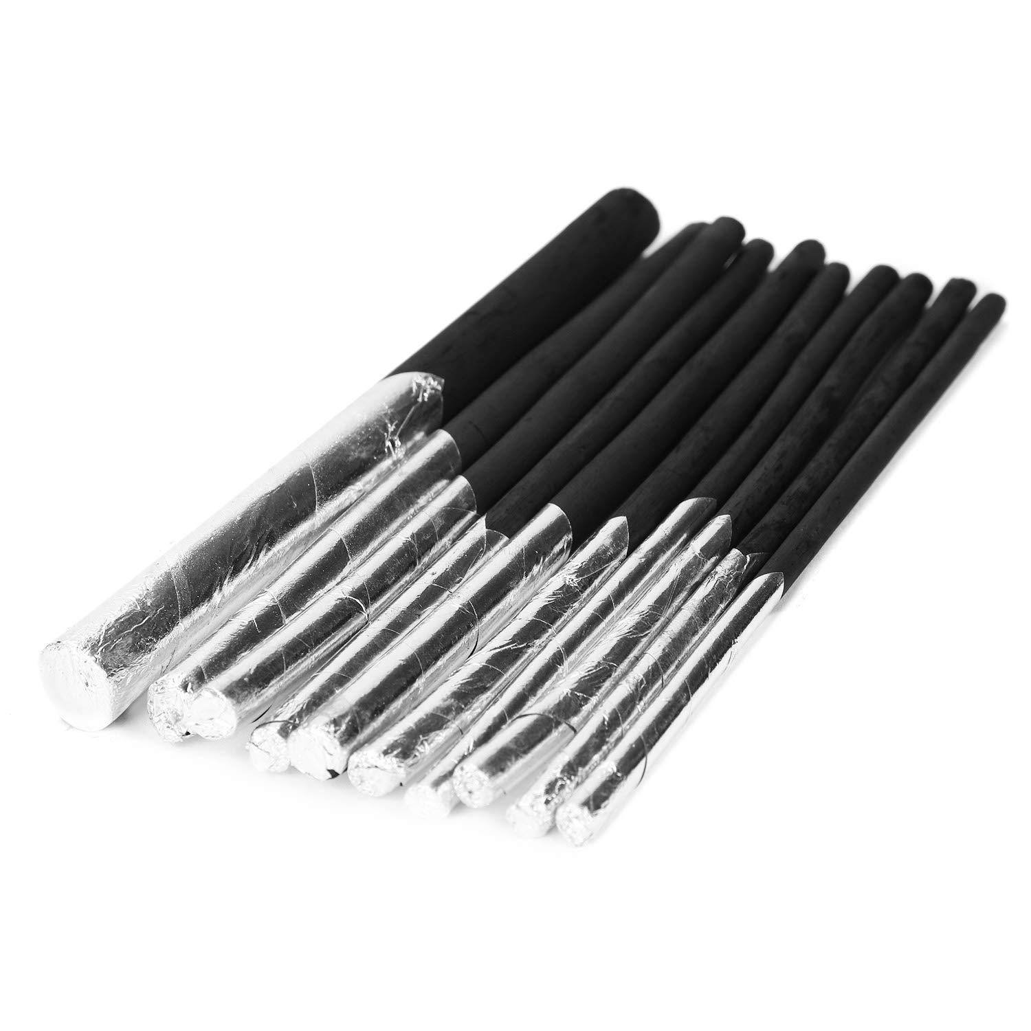 Premium Willow Sketch Charcoal Sticks - 10-Pack Black Charcoal Pencils for Artists, Students & Beginners - 4 Sizes (4.5-9mm) for Drawing, Sketching, Shading & Blending - Perfect for Portraits, Still Life & Figure Drawing - Comes in Durable Metal Case