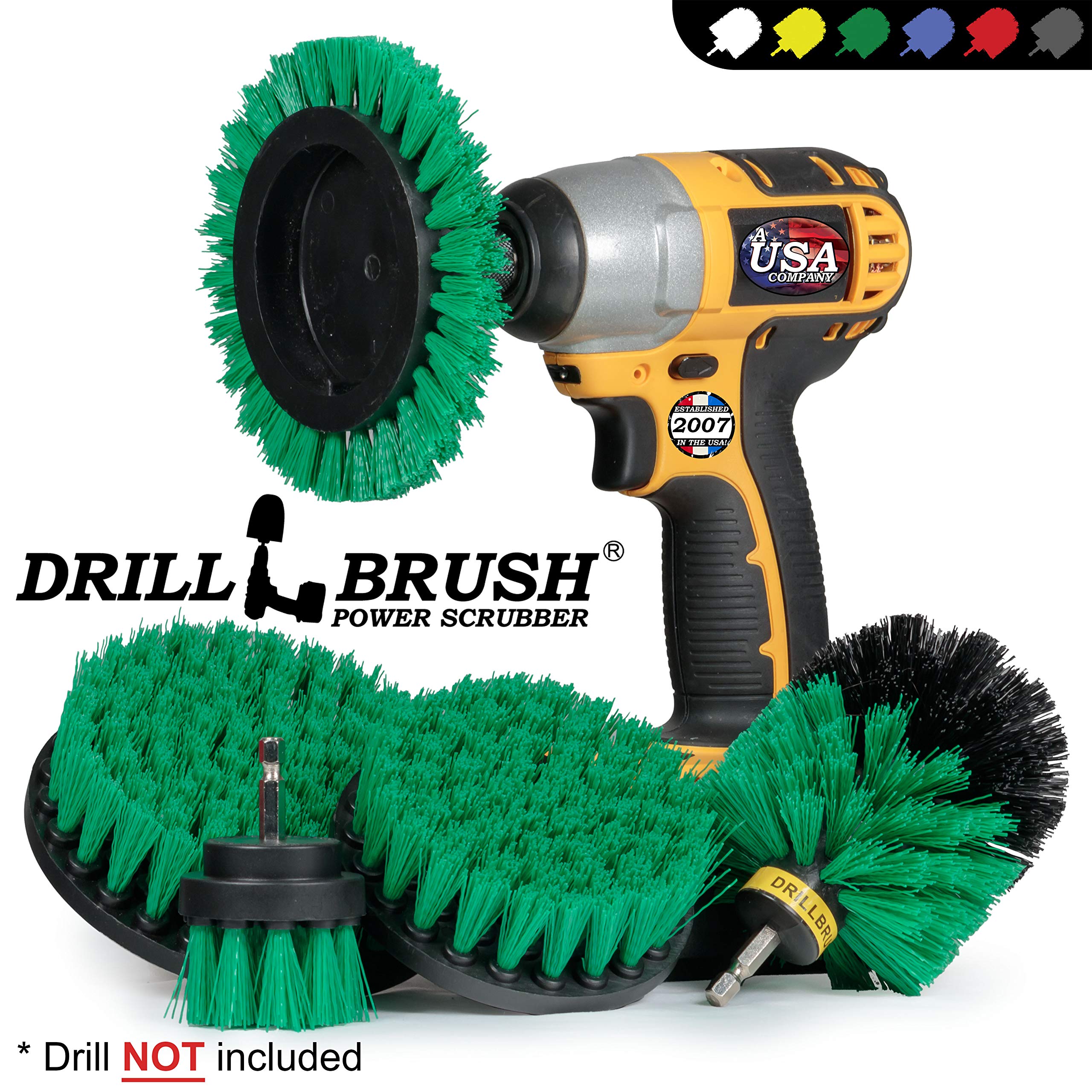 Electric Spin Scrubber Kit - Cordless Drill Cleaning Brush for Kitchen & Oven