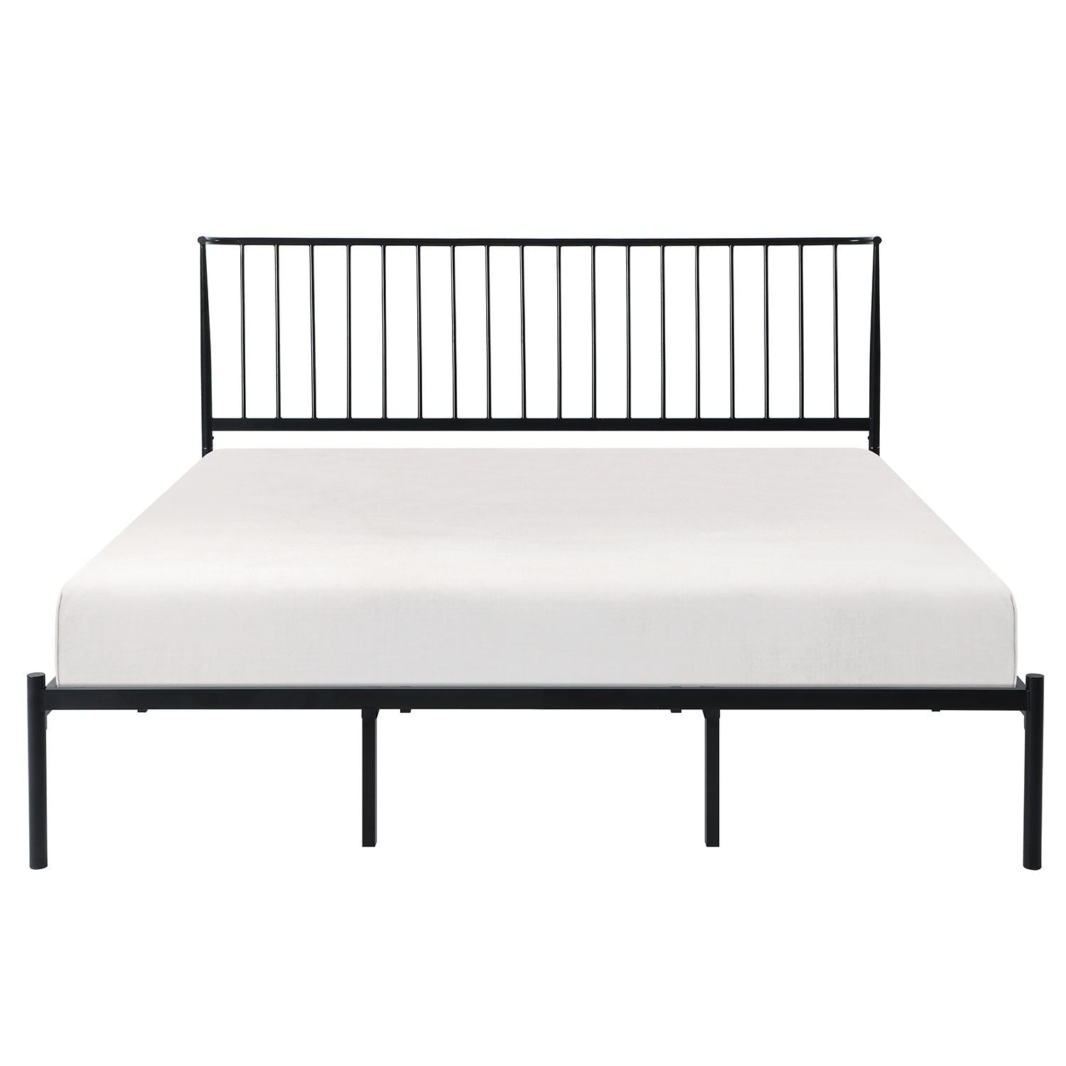 Augusta King Platform Bed Frame - Black | Modern Minimalist Bedroom Furniture for Home & Apartment