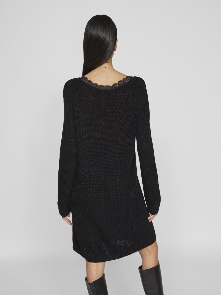 Lourda Mini Knit Dress for Women - Soft Stretchy Black Bodycon Dress - Perfect for Party, Date Night & Casual Outings