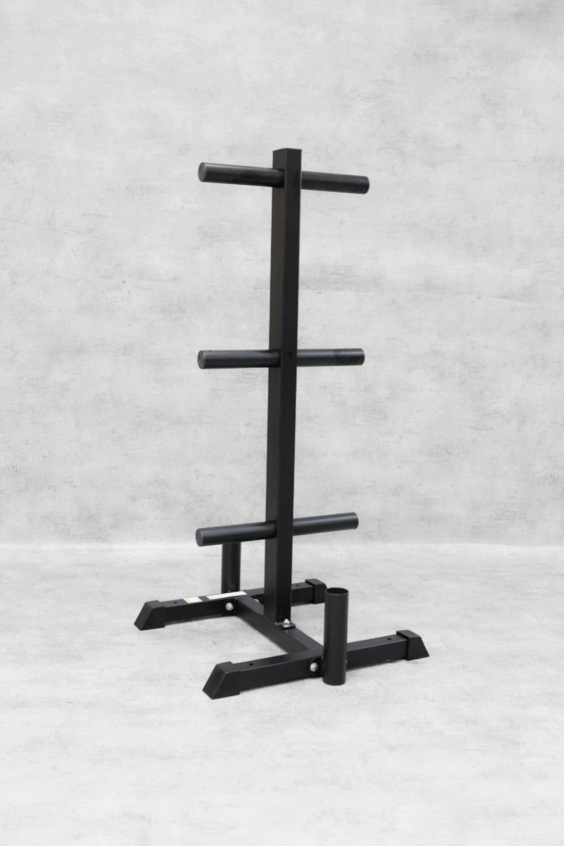 Iron Bumper Plate Storage Rack - Heavy Duty Weight Plate Holder for Olympic Barbell Plates - Perfect for Home Gym, CrossFit, and Commercial Fitness Centers