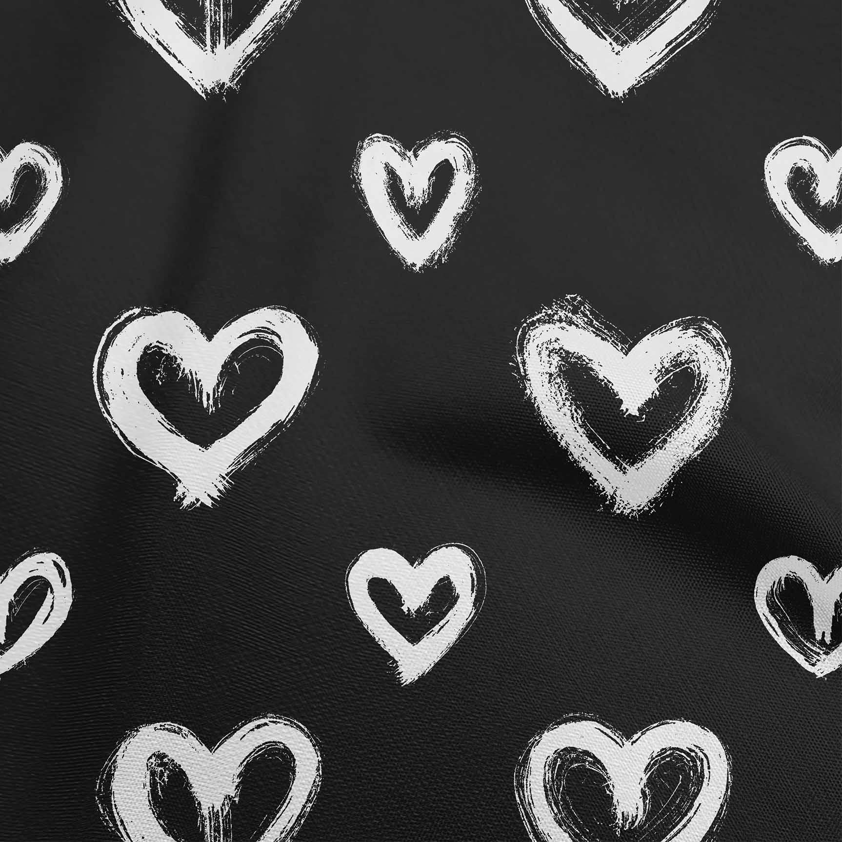 oneOone Georgette Viscose Black Printed Fabric - 42 Inch Wide Kawaii Sewing Material for DIY Crafts, Dresses & Home Decor | Soft & Lightweight Fabric by The Yard