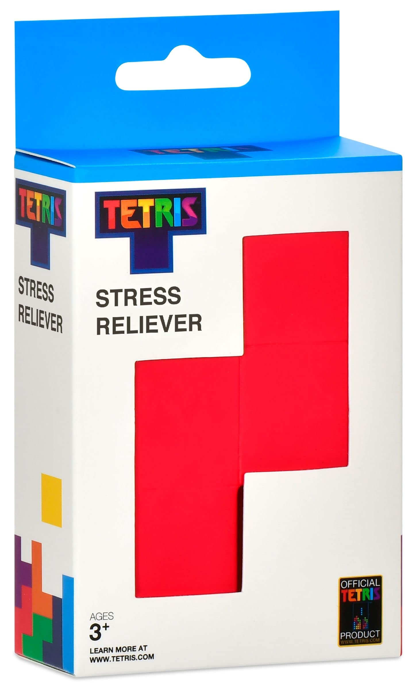 Fizz Creations Tetris Squishy Stress Ball - Red Block - Fun Office Desk Toy for Stress Relief & Focus - Perfect for Gamers, Students & Anxiety Relief