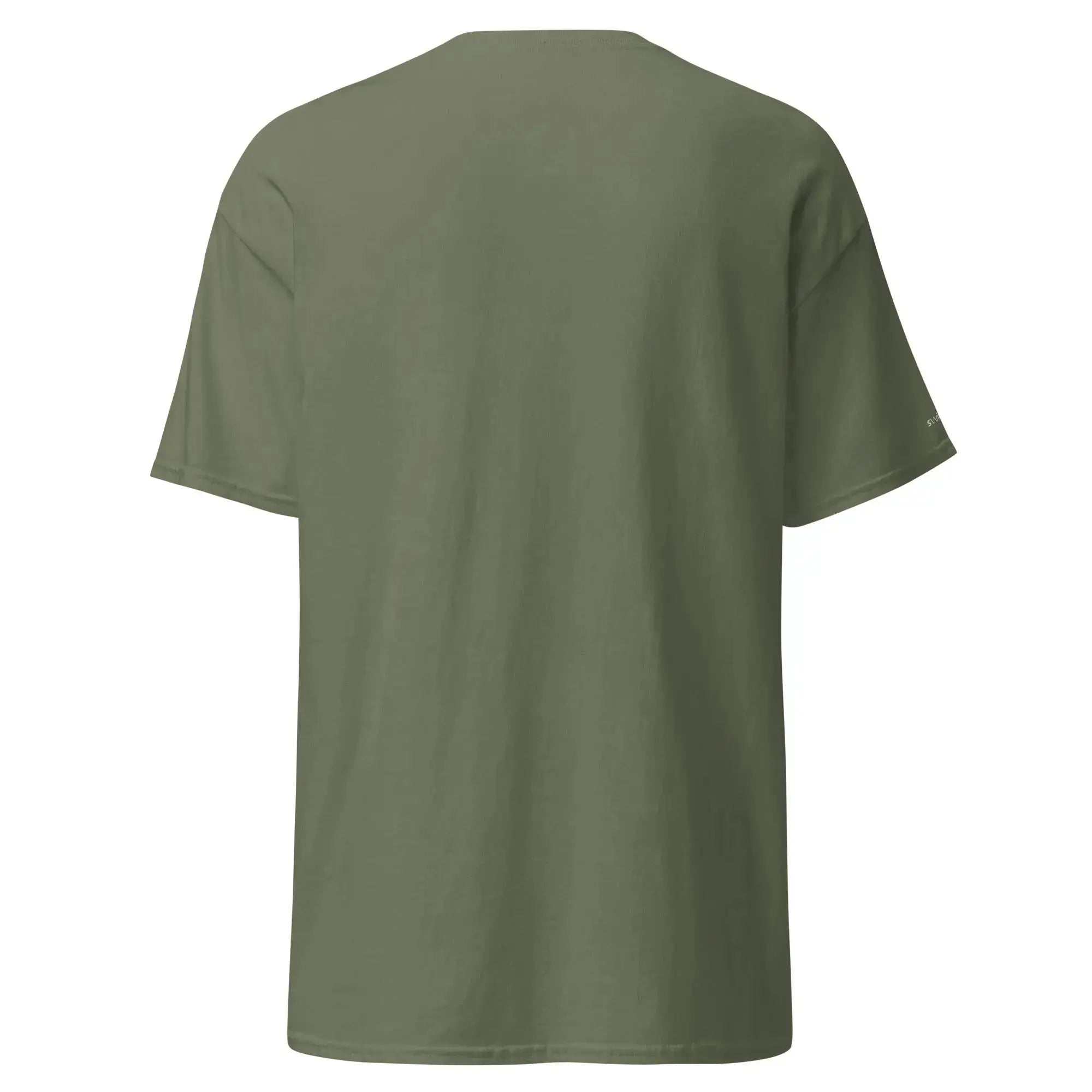 Unisex Jersey Short Sleeve T-Shirt with Mountain Swimmer Graphic - Comfortable Casual Wear for Men & Women - Perfect for Outdoor Activities, Gym, and Everyday Use