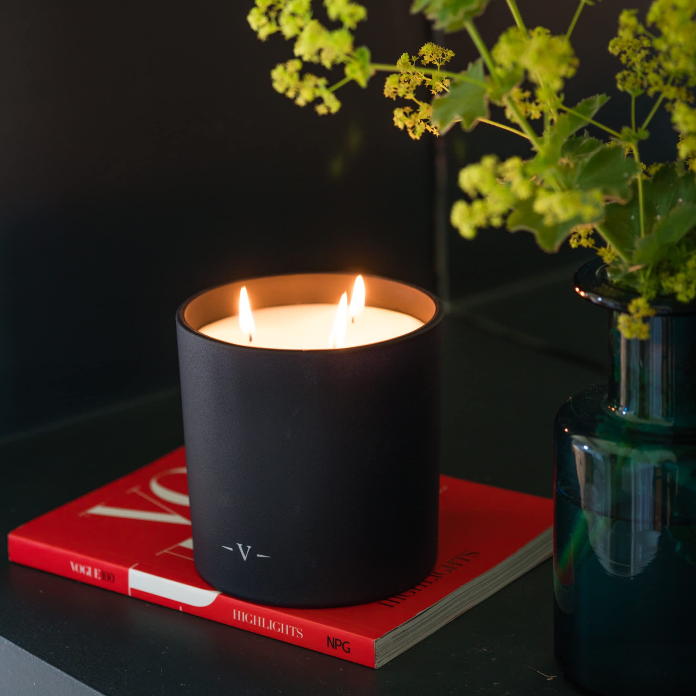 Charles Farris British Expedition 3-Wick Scented Candle - Cloves, Tobacco & Mint Tea Aroma | Home Decor, Relaxation & Gift Idea