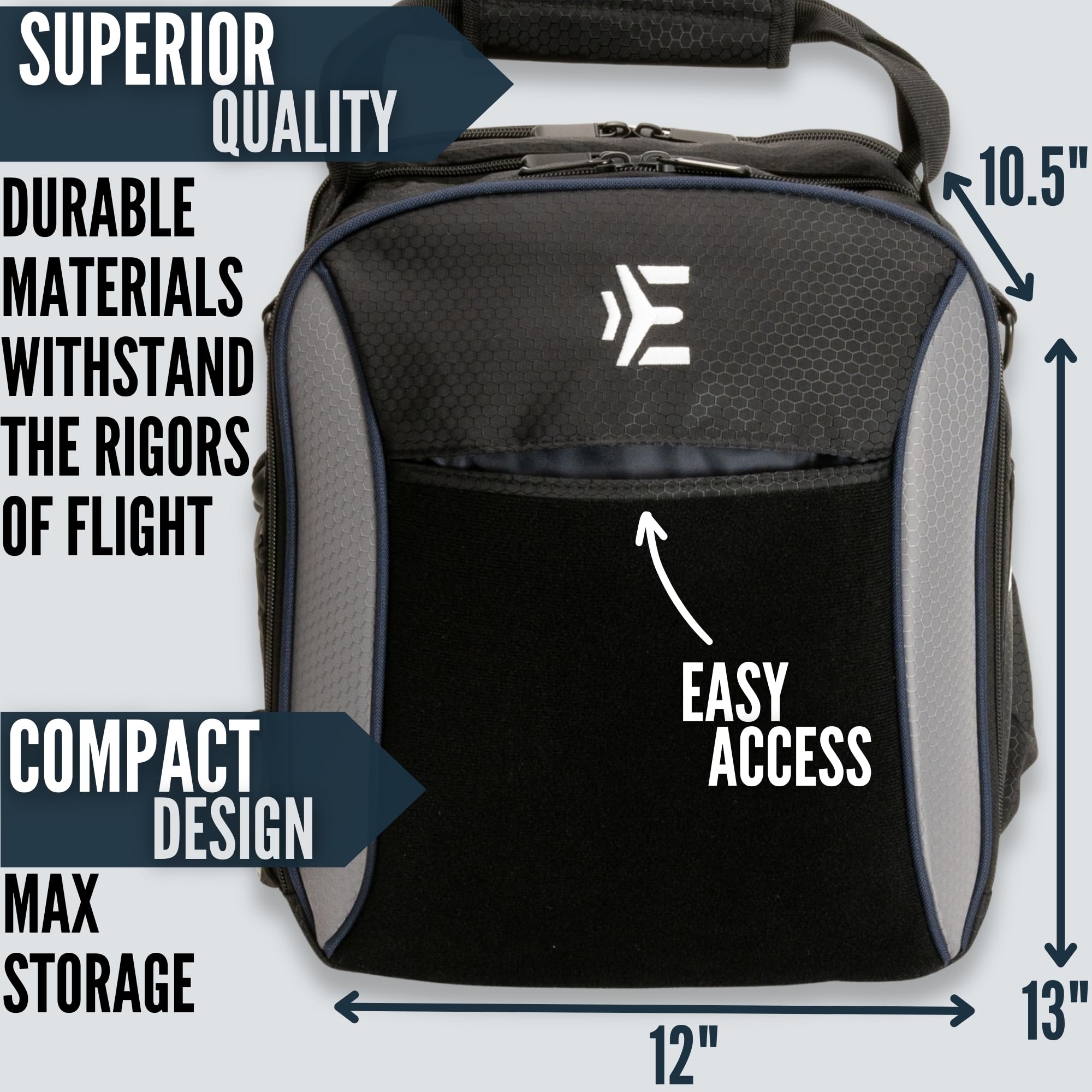 **Pilot Bag - Durable Aviation Flight Bag for Pilots - Fits iPad, Kneeboard & Headset - Perfect for Travel, Training & Cockpit Organization**