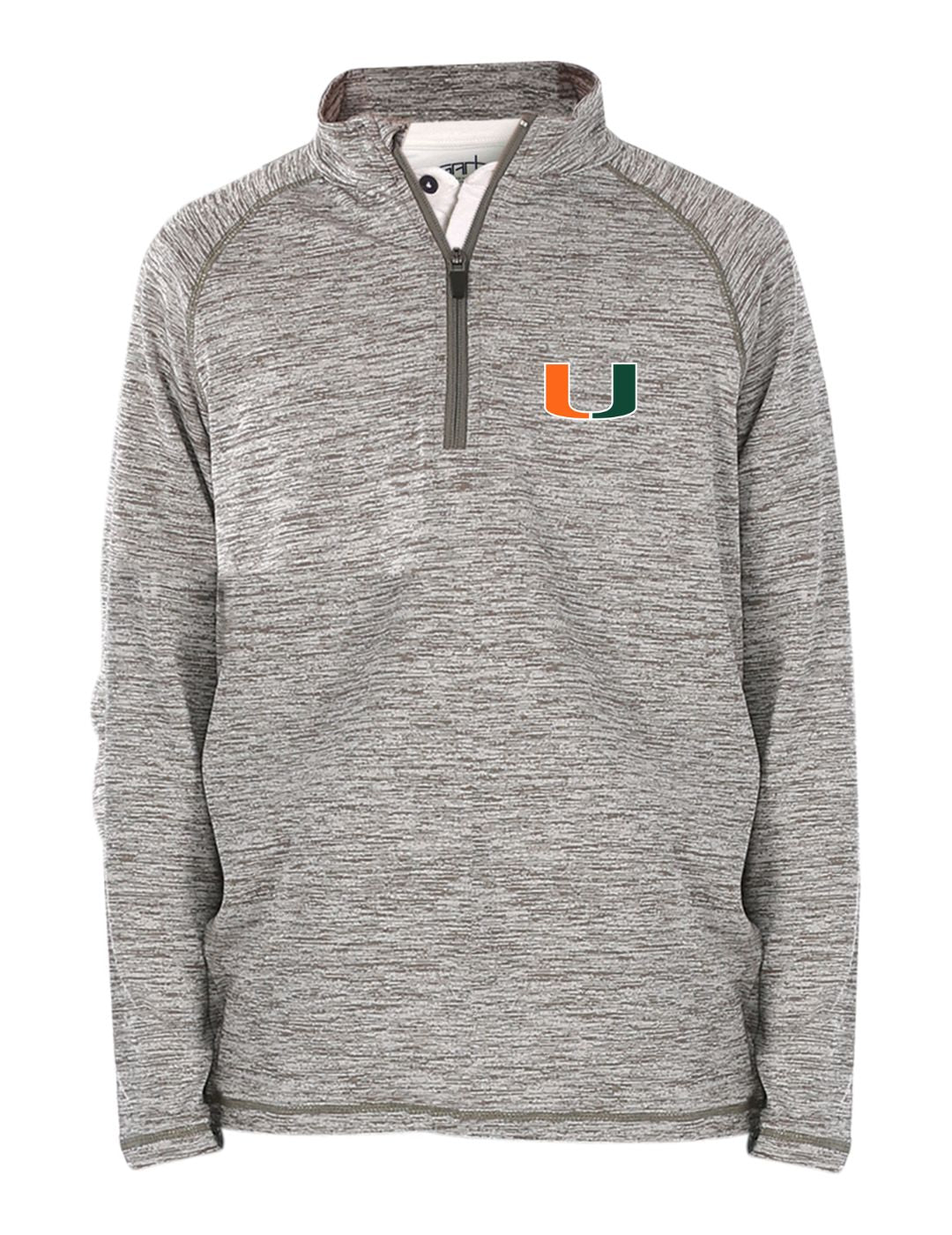 Miami Hurricanes Youth Boys' 1/4 Zip Pullover Fleece Jacket - Lightweight Athletic Warm-Up Top for School, Sports & Outdoor Activities