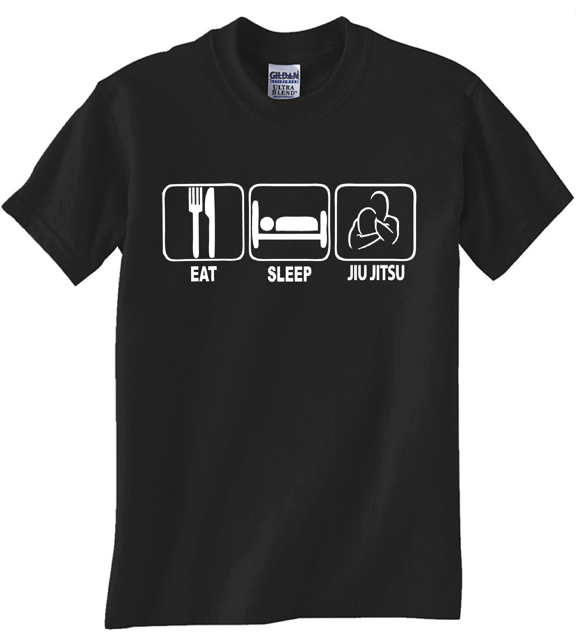 EAT SLEEP JIU JITSU Black T-Shirt for BJJ Training & Casual Wear