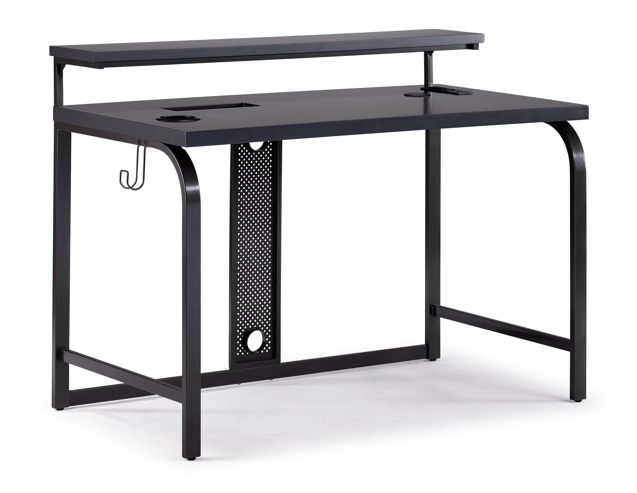 Zander II Gaming Computer Desk - Ergonomic Grey PC Desk for Gamers & Streamers - Perfect for Home Office, Gaming Setup & Workspace
