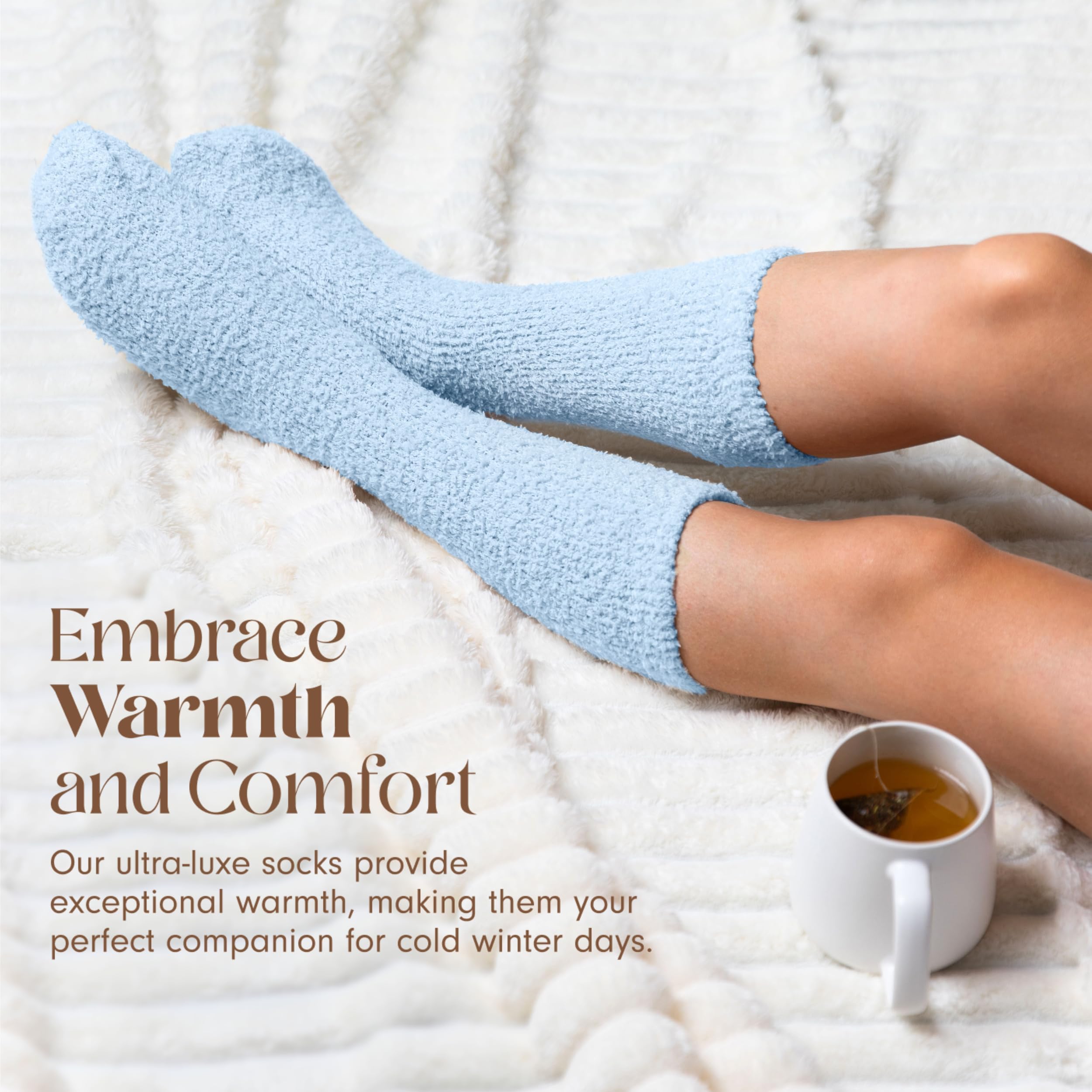 Unboxme Gifts Ultra Soft Cloud Socks for Women & Men - Warm & Cozy Luxury Sleep Socks with Plush Fabric - Perfect for Relaxing at Home, Yoga & Winter Comfort