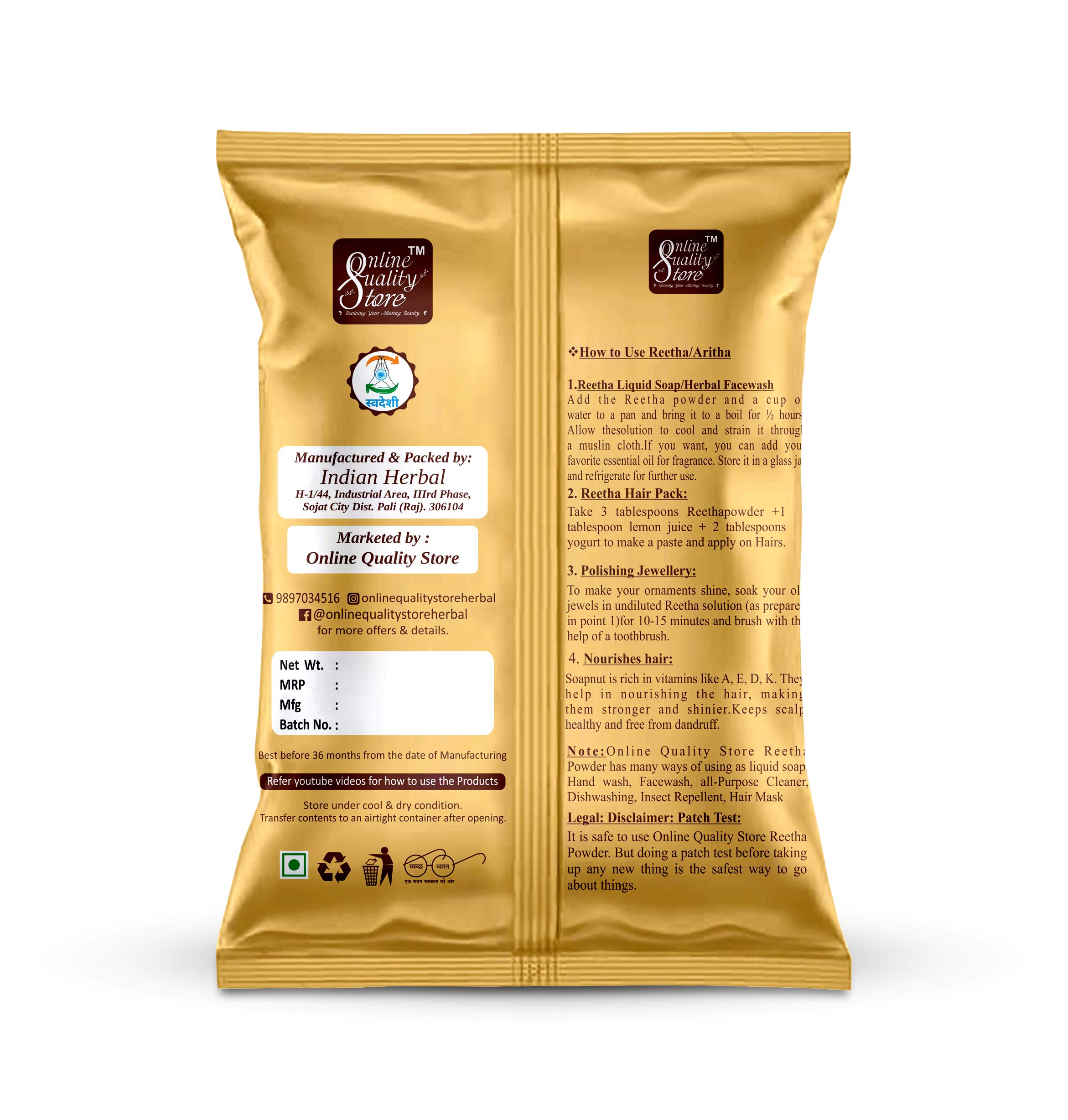 Reetha Powder for Hair Growth - Natural Shampoo & Scalp Treatment (50g) | Organic Soapnut Powder for Healthy Hair & Dandruff Control | Perfect for DIY Hair Care & Natural Cleansing