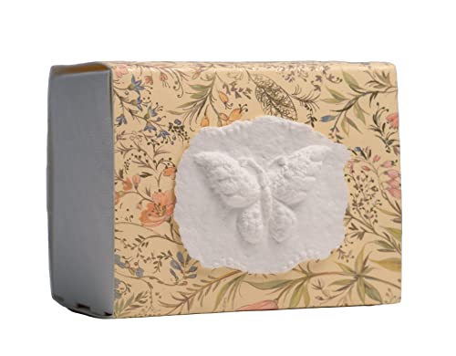 Florentine Butterfly Cotton Inspired By Venetian Renaissance Flowers With Yellow and Metallic Gold Accents