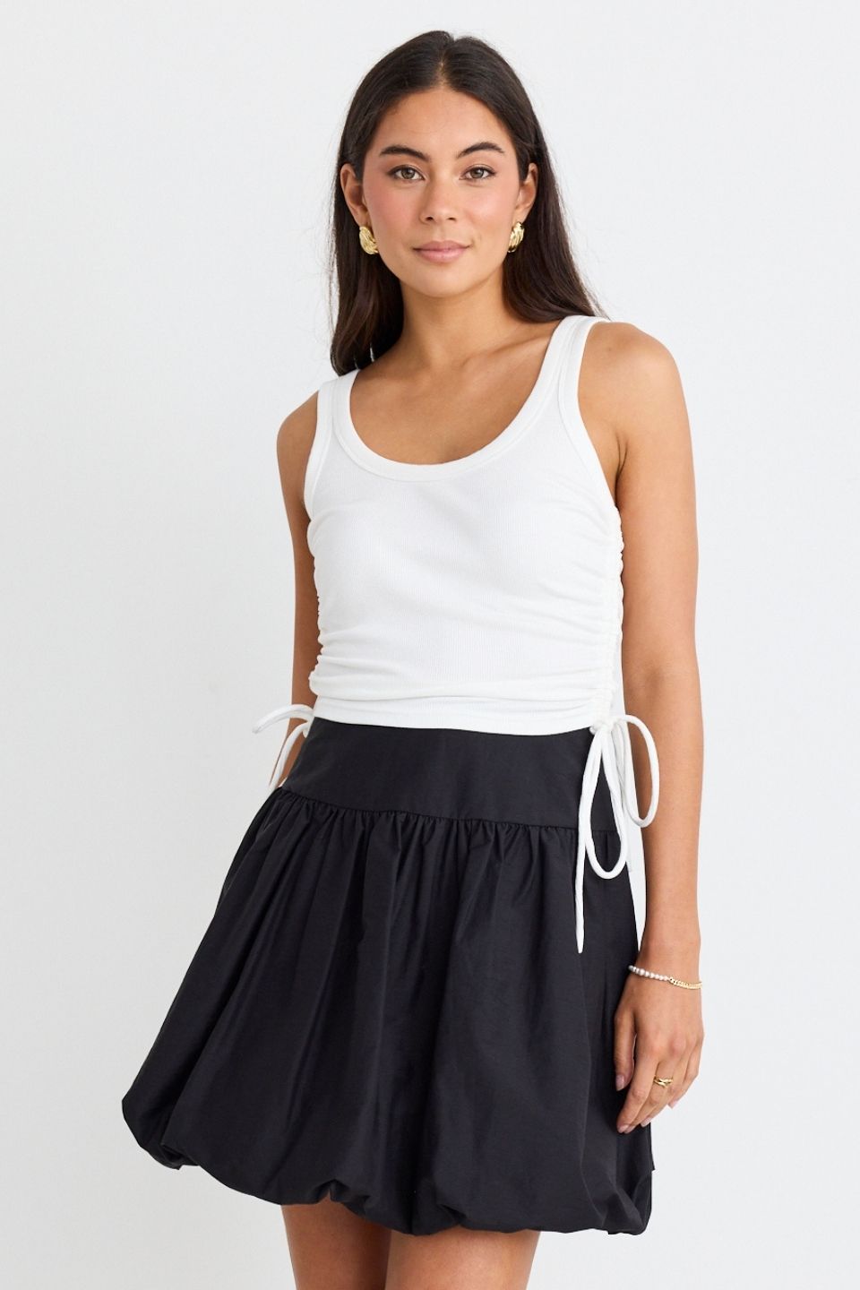 Sexy Black Bubble Mini Skirt for Women - High Waisted Stretchy Party Clubwear - Perfect for Night Out, Date Night & Special Occasions