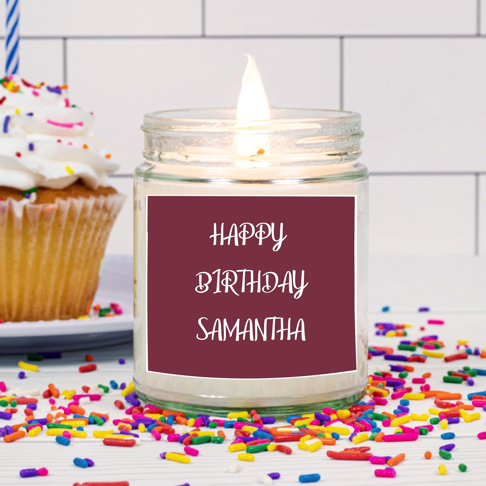 Personalized Scented Candle Jar Gift for Mom - Custom Engraved Name/Text - Home Decor, Wedding Favors, Birthday Present - Relaxing Cinnamon Aroma for Spa Nights & Romantic Dinners